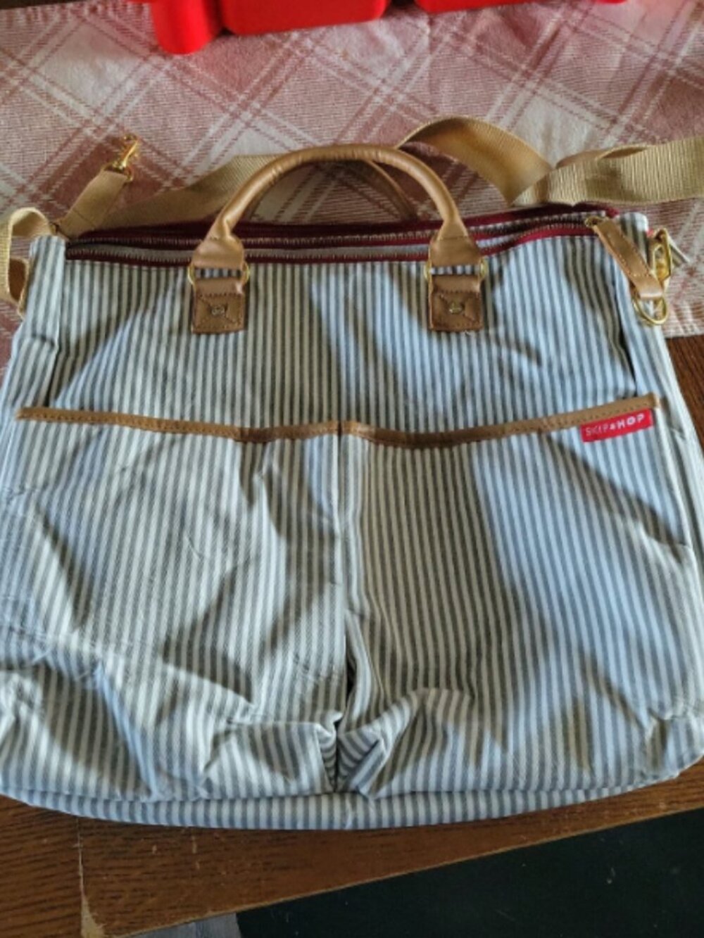 Skip hop striped diaper bag